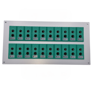 Thermoelement-Steckverbinder Aluminium-Panel mit Typ-K-IEC-Standard-Steckdosen 20-Wege-Steckdosen