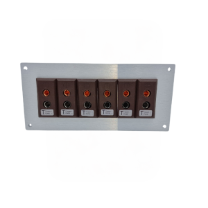 Thermoelement-Steckverbinder Aluminium-Panel mit Typ-T-IEC-Standard-Steckdosen 6-Wege-Steckdosen
