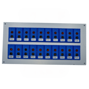Thermoelement-Steckverbinder Aluminium-Panel mit Typ-T ANSI-Standardbuchsen 20-fach