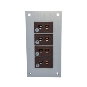 Thermoelement-Anschluss Aluminium-Panel mit Typ T IEC-Miniaturfassungen 4-Wege-Steckdosen