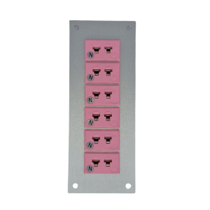 Thermoelement-Steckverbinder Aluminium-Panel mit Typ N IEC-Miniaturbuchsen 6-Wege-Steckdosen
