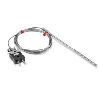 IEC-Allzweck-Thermoelement-Sonde, glasfaserisoliertes Kabel mit Edelstahlgeflecht, das in blanken Schwnzen endet, Miniatur- oder Standardstecker - Typ K, J