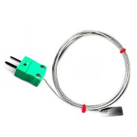 IEC-Blatt-Thermoelement, glasfaserisoliertes Kabel mit bergeflecht aus Edelstahl, das in blanken Schwnzen endet, Miniatur- oder Standardstecker - Typ K, J
