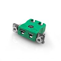 Miniatur-Schnelldraht-Thermoelement-Steckverbinder fr Schalttafelmontage mit Edelstahlhalterung IM-K-SSPFQ Typ K IEC