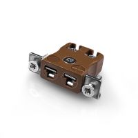 Miniatur-Schnelldraht Thermoelement-Steckverbinder-Panelhalterung mit Edelstahlhalterung IM-T-SSPFQ Typ T IEC