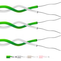 Typ K PTFE isoliertes Twin Twisted Pair ThermoelementKabel / Draht (IEC)